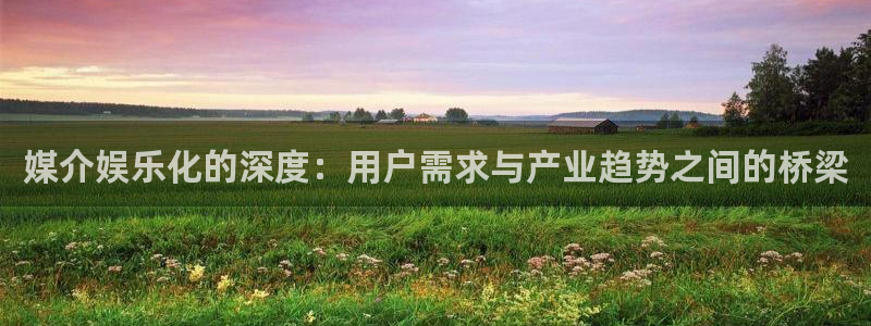 福建mg不朽情缘机电股份公司：媒介娱乐化的深度：用户需求与产业趋势之间的桥梁